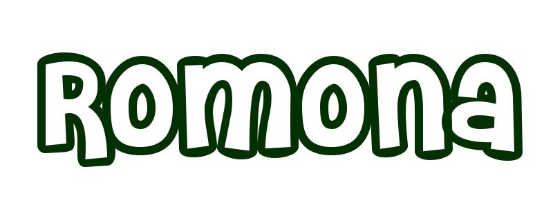 Coloring-Page-First-Name Romona