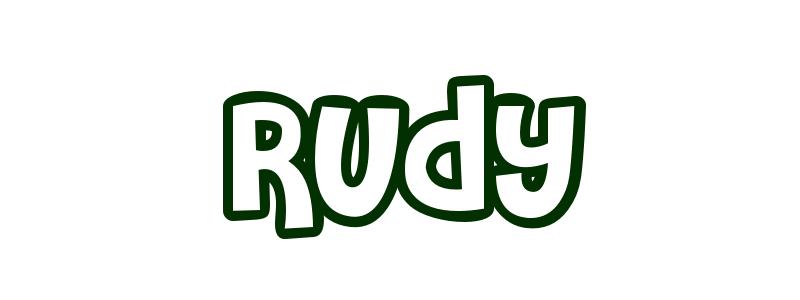 Coloring-Page-First-Name Rudy