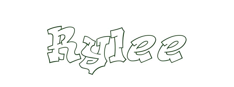Coloring-Page-First-Name Rylee