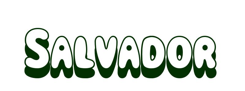 Coloring-Page-First-Name Salvador