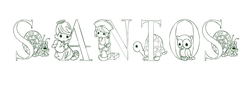 Coloring-Page-First-Name Santos