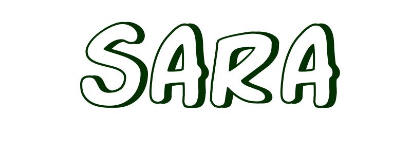 Coloring-Page-First-Name Sara