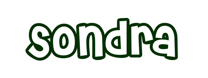 Coloring-Page-First-Name Sondra