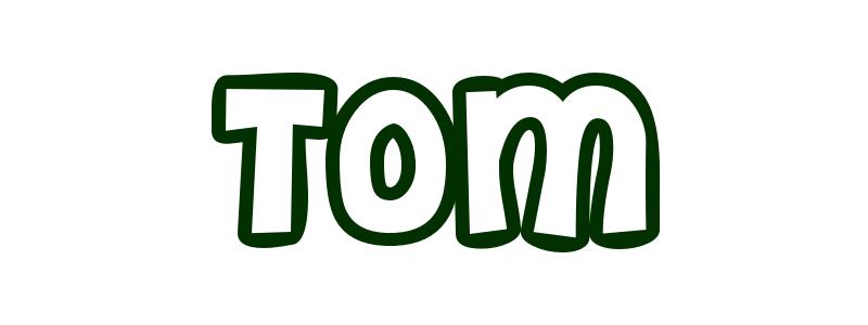 Coloring-Page-First-Name Tom