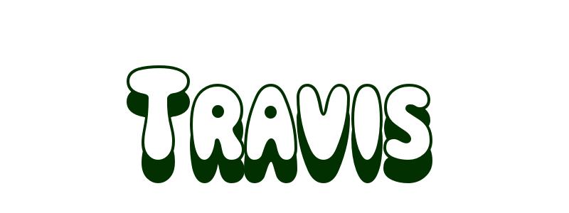 Coloring-Page-First-Name Travis