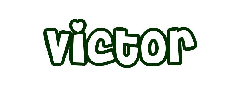 Coloring-Page-First-Name Victor