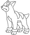Coloring page Houndour