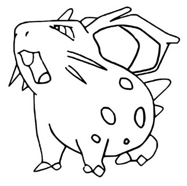 Desenhos para colorir de desenho do pokémon nidoking para colorir  