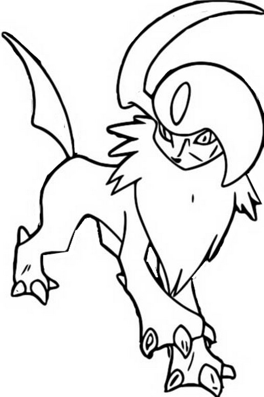 absol pokemon coloring pages - photo #6