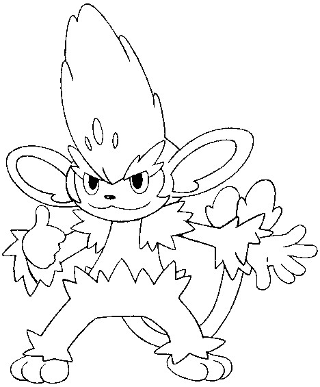 pokemon pansage coloring pages - photo #4