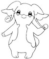 Coloring page Audino