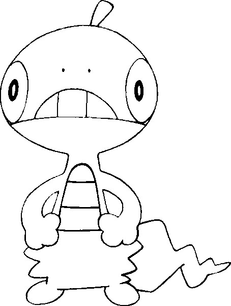 Coloring Pages Pokemon Scraggy Drawings Pokemon