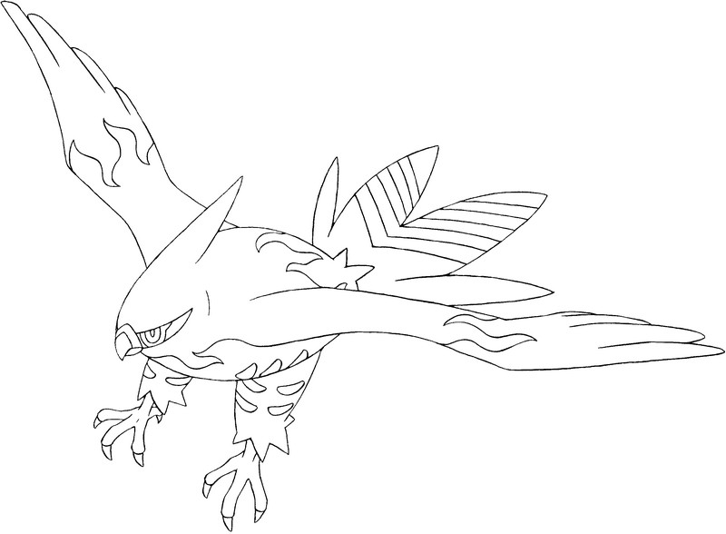 fletchinder pokemon coloring pages - photo #19