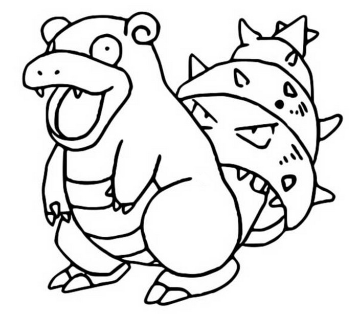 Coloring Pages Pokemon Slowbro Drawings Pokemon