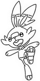 Desenho para colorir Scorbunny