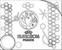 Coloriage Logo Championnat d'Europe de Football 2016