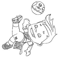 Coloriage Victor - Mascotte Euro 2016