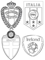 Coloriage Groupe E: Belgique - Italie - Suède - Irlande