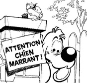 Coloriage à imprimer - Attention, Chien marrant! - Boule et Bill