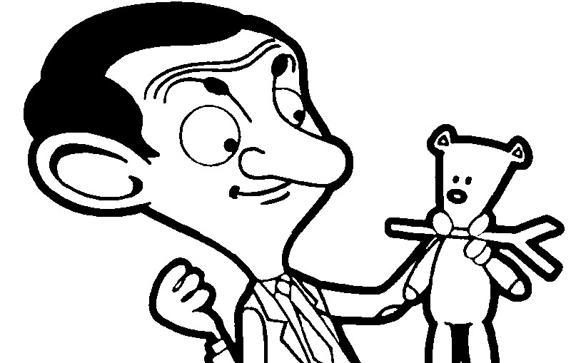 Coloring page Mr Bean