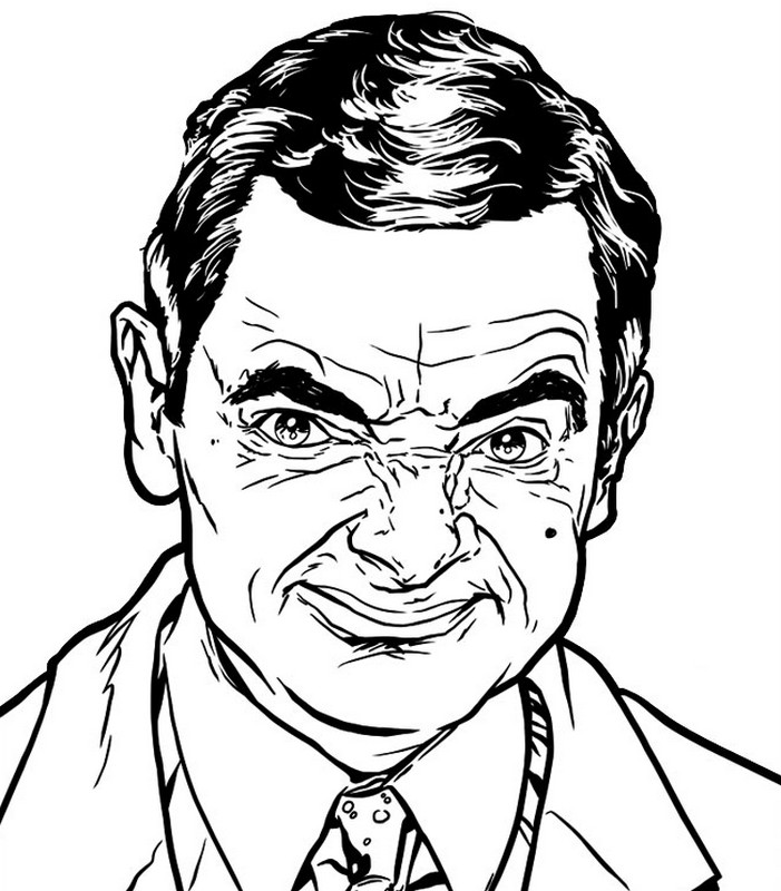 Desenho para colorir Mr Bean