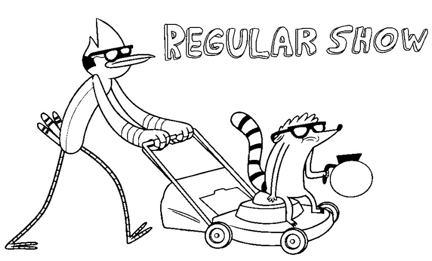 Kleurplaat Regular Show