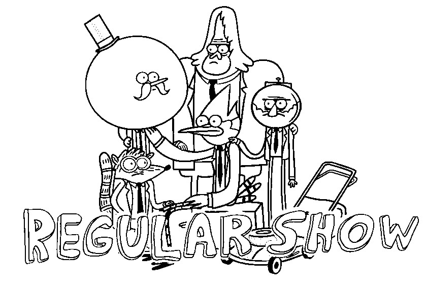 Kleurplaat Regular Show