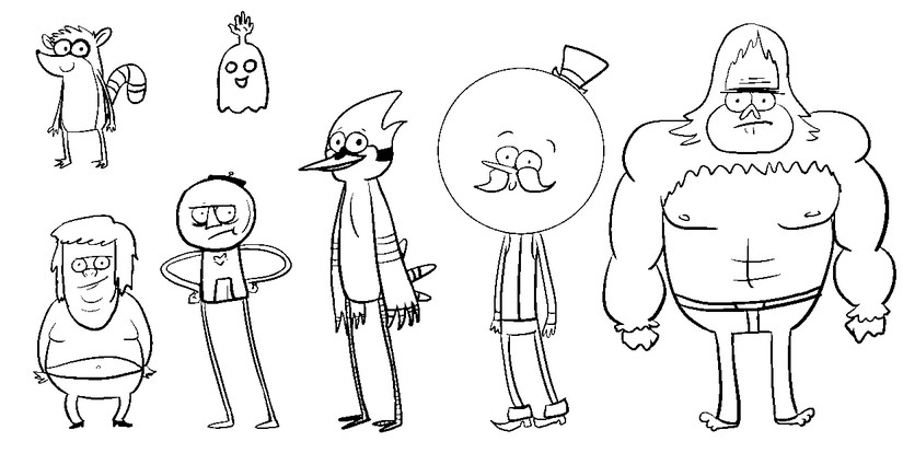 Kleurplaat Regular Show