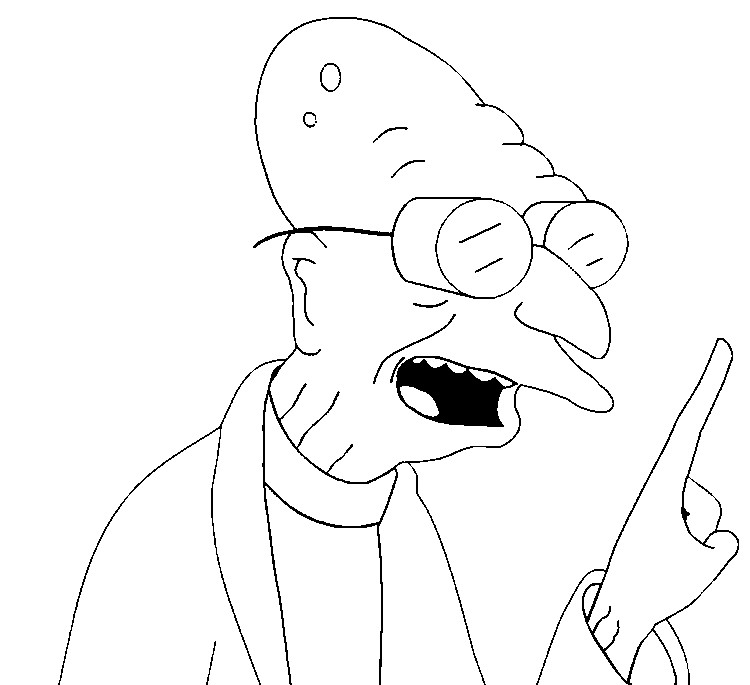 Dibujo para colorear El profesor Farnsworth