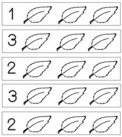 Coloring page Colour in the indicated number of leaves