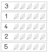 Coloring page Colour in the indicated number of leaves