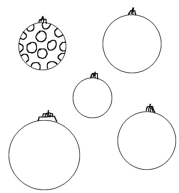 Coloriage Graphisme Les boules de Noël 2