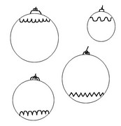 Coloring page Decorate Christmas baubles as model