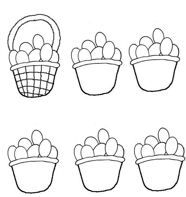 Coloriage Graphisme<br />Les poules de Pâques