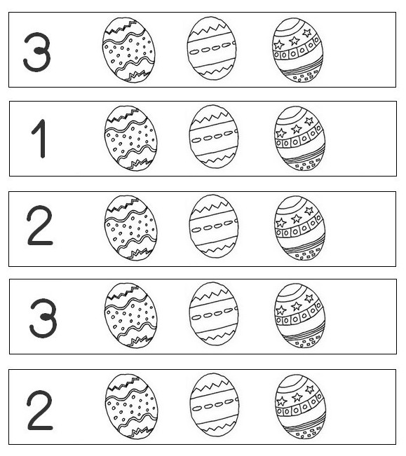 Dibujo para colorear Hojas de trabajo para preescolar Pascuas