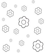 Coloring page Surround flowers by...