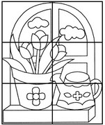 Coloring page Puzzle: Spring