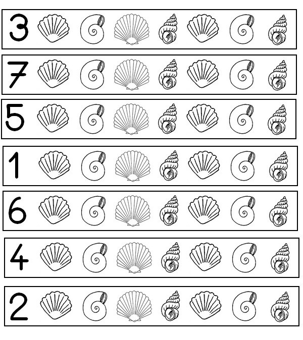 Desenho para colorir Folhas de trabalho pre-escolars Verao