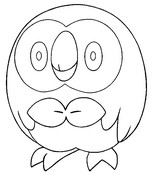 Coloring page Rowlet