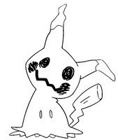 Coloring page Mimikyu