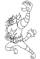 Coloring page Incineroar