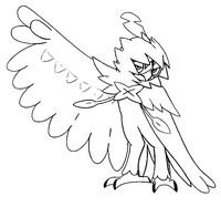 Coloring page Decidueye