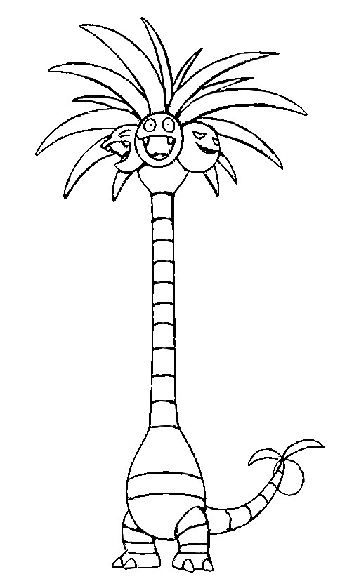 Coloring page Alolan Exeggutor