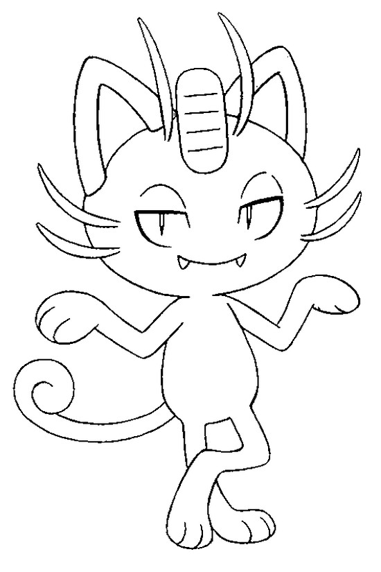 Kleurplaat Alola Meowth