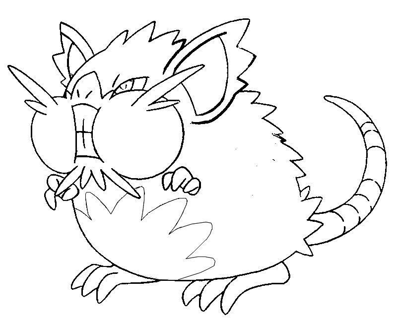 Coloring page Alolan Raticate