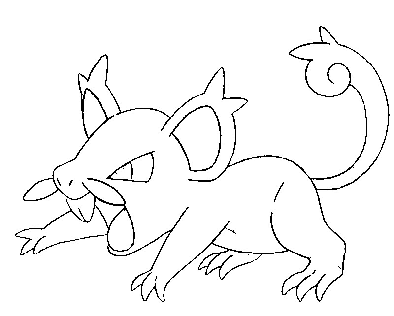 Malvorlagen Rattfratz (Alola-form) - Pokémon Alola Formen