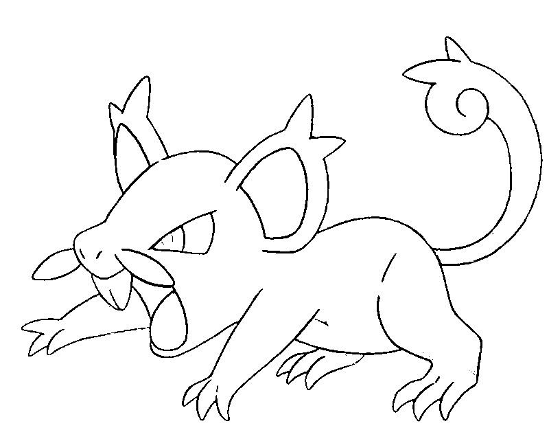 Kleurplaat Alola Rattata