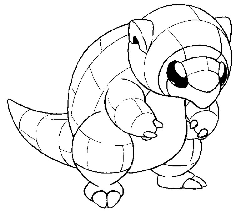 Desenhos de Pokemon Sandshrew - Como desenhar Pokemon Sandshrew