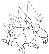 Kleurplaat Alola Sandslash