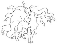 Coloring page Alolan Ninetales